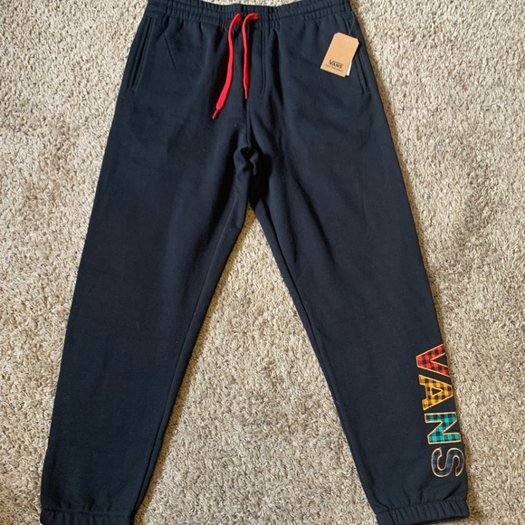 Vans Other - Vans Black Sweatpants Cuffed Legs Brand New